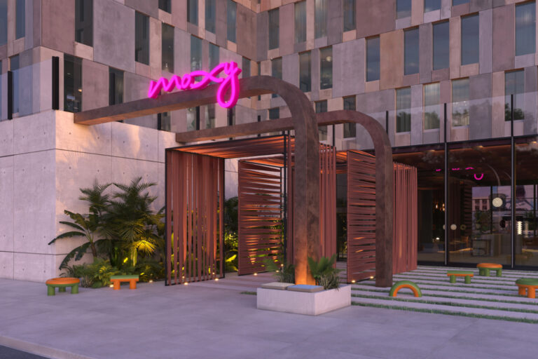 renderings of Moxy Middle East and Africa prototypical properties marriott international