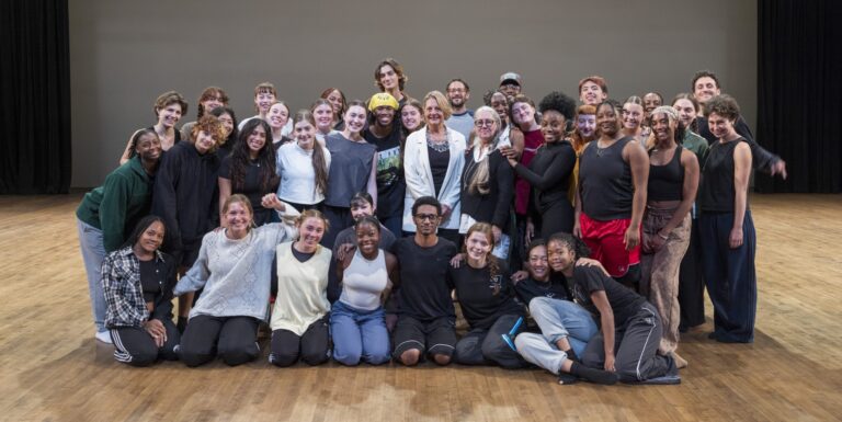 5 Laura Walker and Donna Faye Burchfield center pose with the Bennington BFA in Dance students. Photo by David Morelos Zaragoza Courtesy Bennington College scaled