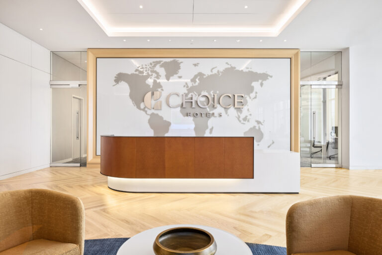 lobby Choice Hotels International headquarters at the Pike Rose development in North Bethesda Maryland