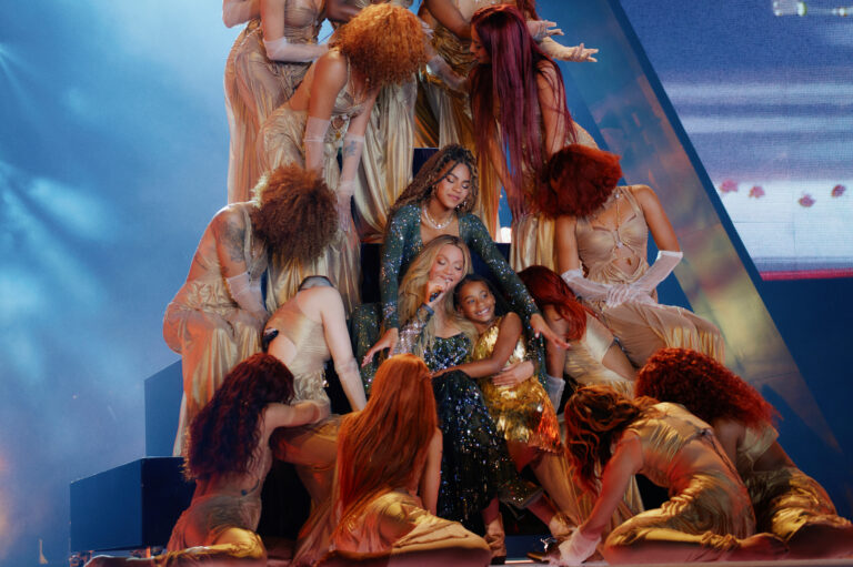 Beyonce Blue Ivy wearing Burberry to Cowboy Carter Tour