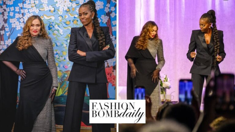 Michelle Obama and Tina Knowles Discuss New York Times Bestseller 22Matriarch22 in Sergio Hudson and Jean Louis Sabaji Looks Feat Image
